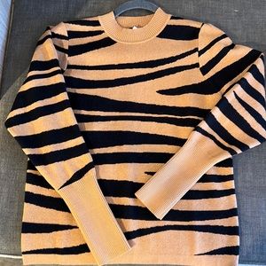 Brand new THML brown tiger stripe sweater